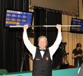 Peter de Backer - glorreicher Sieger im Finale gegen Caudron