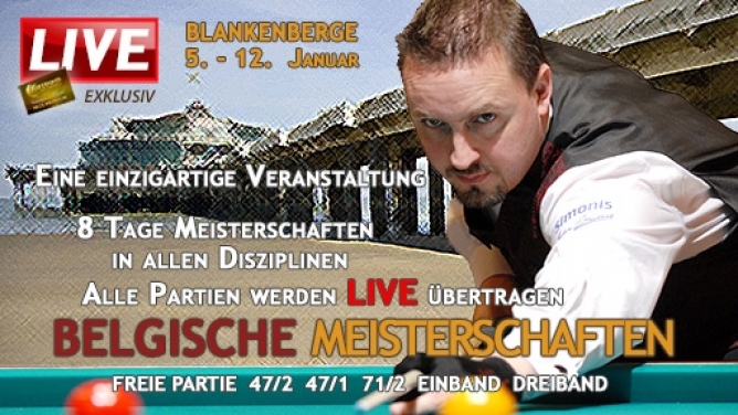 Belgische Meisterschaft - Die Billard-Show beginnt!