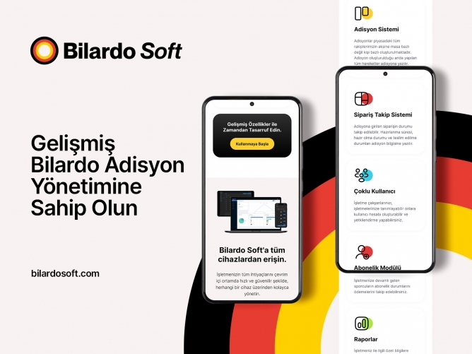 Bilardo Soft uygulaması kullanıcısı ile buluşmaya hazır